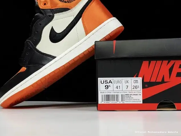 Official Maikesneakers Jordan 1 Satin Retro Air Shattered Womens AV3725-010 Backboard 0414